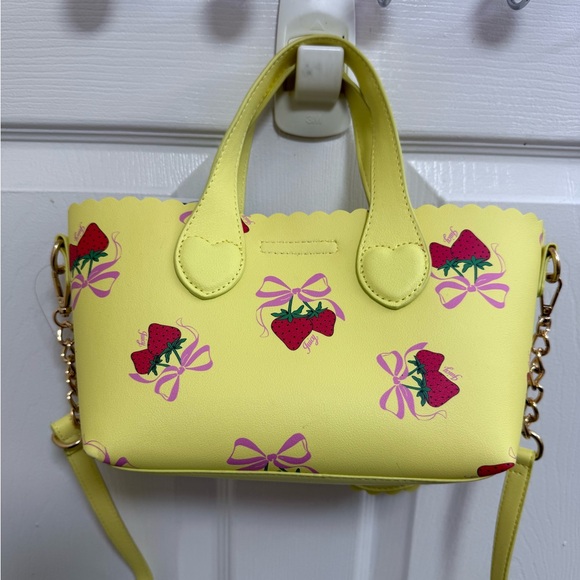 NWT Juicy Couture Sweet 🍓 Strawberry Mini Tote in Yellow Iris - Picture 10 of 11
